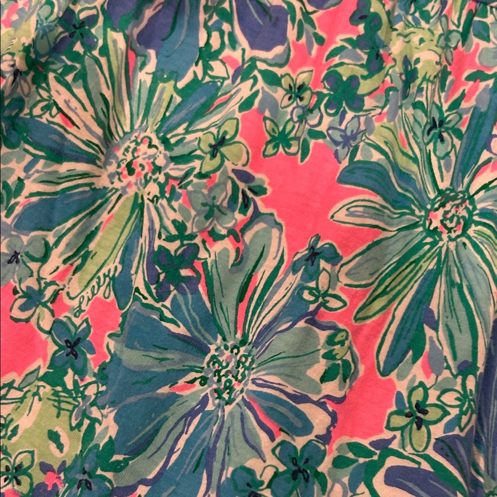 Lilly Pulitzer Turquoise, Pink & Green Floral Maxi Dress - Picture 4 of 4